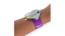 Magnetický ihelníček na ruku na špendlíky, ihly - fialová farba