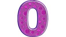 Výšivka číslice 0 - variant 1