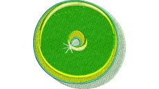 Výšivka číslice 0 - variant 2