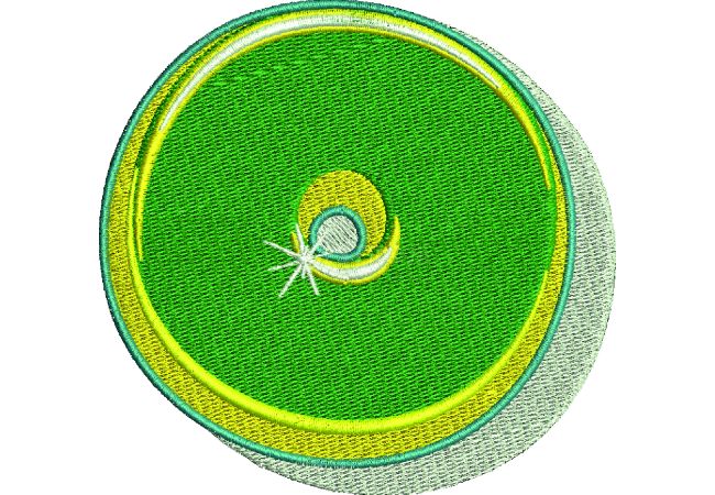 Výšivka číslice 0 - variant 2