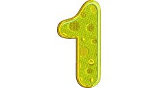 Výšivka číslice 1 - variant 1