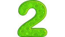 Výšivka číslica 2 - variant 1