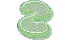 Výšivka číslica 2 - variant 2