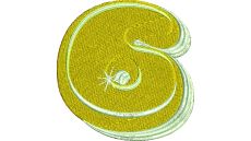 Výšivka číslica 6 - variant 2