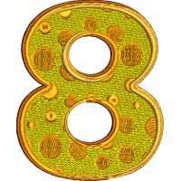 Výšivka číslica 8 - variant 1