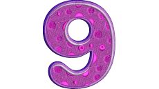 Výšivka číslica 9 - variant 1