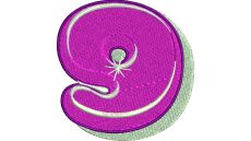 Výšivka číslica 9 - variant 2