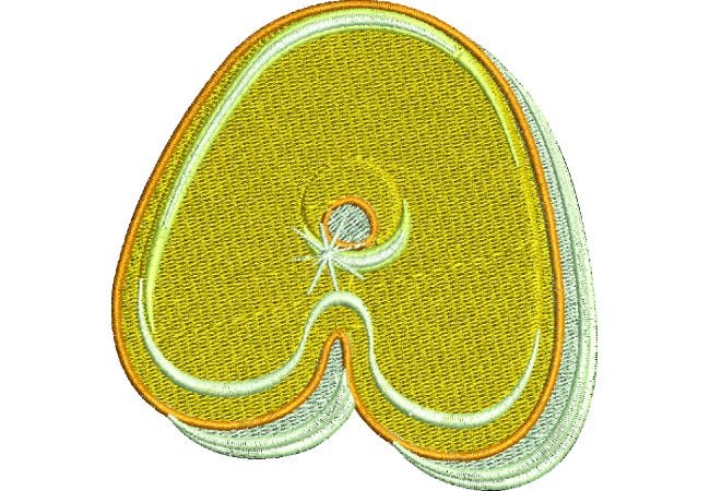 Výšivka písmeno A - variant 2