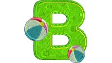 Výšivka písmeno B - variant 1