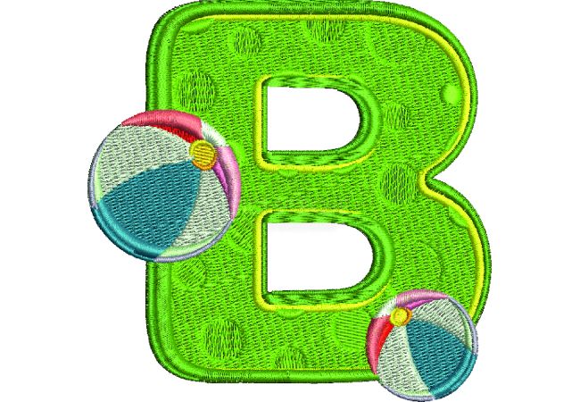 Výšivka písmeno B - variant 1