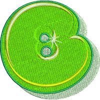 Výšivka písmeno B - variant 2