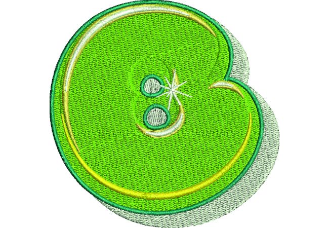 Výšivka písmeno B - variant 2
