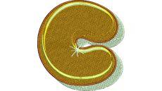 Výšivka písmeno C - variant 2