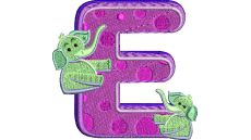 Výšivka písmeno E - variant 1