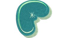 Výšivka písmeno F - variant 2