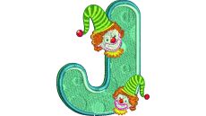 Výšivka písmeno J - variant 1