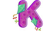Výšivka písmeno K - variant 1