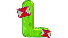 Výšivka písmeno L - variant 1