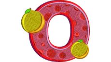 Výšivka písmeno O - variant 1
