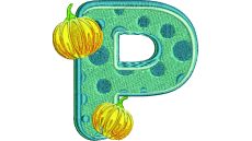 Výšivka písmeno P - variant 1