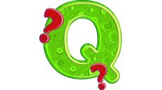 Výšivka písmeno Q - variant 1