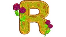 Výšivka písmeno R - variant 1