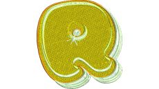 Výšivka písmeno R - variant 2