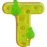 Výšivka písmeno T - variant 1