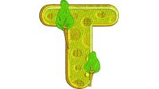 Výšivka písmeno T - variant 1