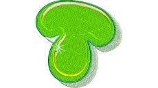 Výšivka písmeno T - variant 2