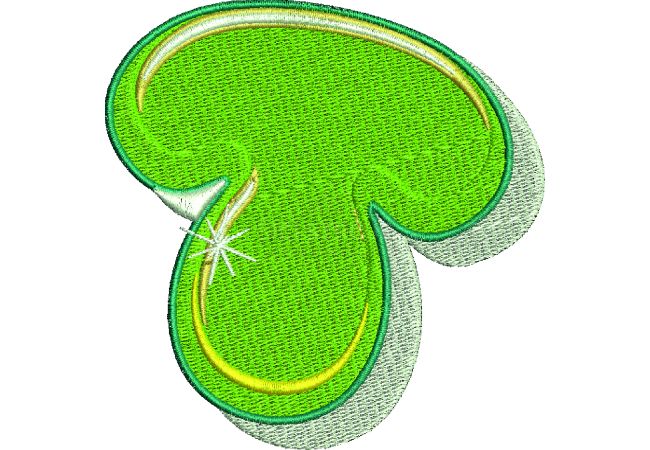 Výšivka písmeno T - variant 2