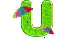 Výšivka písmeno U - variant 1