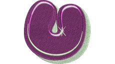 Výšivka písmeno U - variant 2