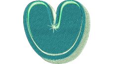 Výšivka písmeno V - variant 2