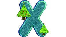 Výšivka písmeno X - variant 1