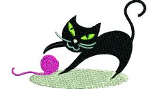 Výšivka mačka 2
