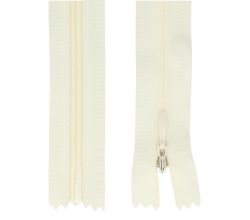 Zips špirálový skrytý 3 mm, 30 cm, nedeliteľný, jazdec dekoratívny - 103