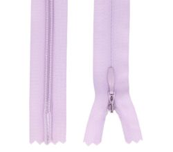 Zips špirálový skrytý 3 mm, 30 cm, nedeliteľný, jazdec dekoratívny - 165