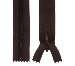 Zips špirálový skrytý 3 mm, 30 cm, nedeliteľný, jazdec dekoratívny - 304