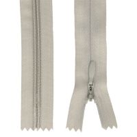 Zips špirálový skrytý 3 mm, 30 cm, nedeliteľný, jazdec dekoratívny - 310