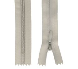 Zips špirálový skrytý 3 mm, 30 cm, nedeliteľný, jazdec dekoratívny - 310