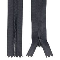 Zips špirálový skrytý 3 mm, 30 cm, nedeliteľný, jazdec dekoratívny - 312