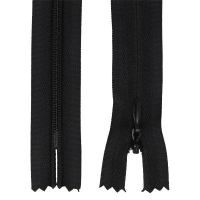 Zips špirálový skrytý 3 mm, 30 cm, nedeliteľný, jazdec dekoratívny - 332