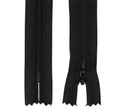 Zips špirálový skrytý 3 mm, 30 cm, nedeliteľný, jazdec dekoratívny - 332