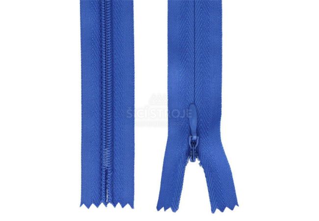 Zips špirálový skrytý 3 mm, 30 cm, nedeliteľný, jazdec dekoratívny - 340