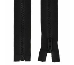 Zips kostený 5 mm, 55 cm, deliteľný, jazdec štandard - čierna