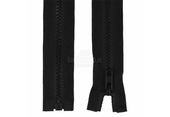 Zips kostený 5 mm, 55 cm, deliteľný, jazdec štandard - čierna