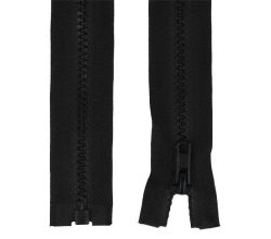 Zips kostený 5 mm, 65 cm, deliteľný, jazdec štandard - čierna