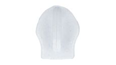 Jazdec bez aretácie do špirálového zipsu bez prívesku 3 mm - biela