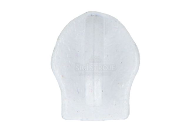 Jazdec bez aretácie do špirálového zipsu bez prívesku 3 mm - biela